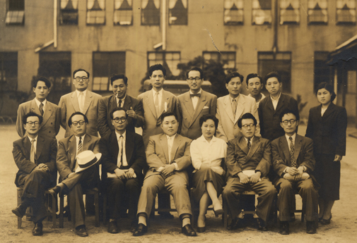 1956년 최요안안, 김태형, 김영일, 장수철, 박홍민씨와 서울에서